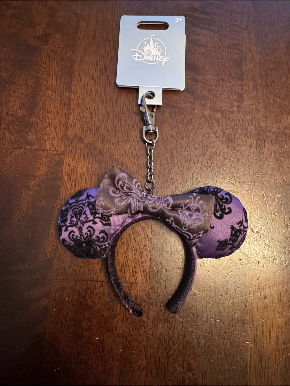 Disney Purple Minnie Ear Haunted Mansion Keychain